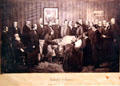 Graphic of Death Bed of Lincoln by John H. Littlefield at Union Pacific Railroad Museum. Council Bluffs, IA.