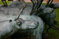 Detail of deer sculpture beside Des Moines Art Center. Des Moines, IA