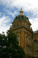 One of four corner towers each with own dome at Iowa State Capitol. Des Moines, IA.