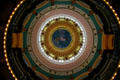Interior of central dome of Iowa State Capitol. Des Moines, IA.
