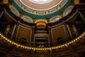 Bright paints of rotunda of Iowa State Capitol. Des Moines, IA.