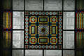 Stained glass skylight of Library in Iowa State Capitol. Des Moines, IA.