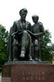 Lincoln & Tad statue by Fred & Mabel Torey on grounds of Iowa State Capitol. Des Moines, IA.