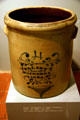 Crock Stoneware pot for A. Elliot of Moingona, IA, at Historical Museum of Iowa. Des Moines, IA.
