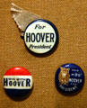 Hoover for President pins at Hoover Museum. West Branch, IA.