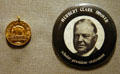 Hoover reelection campaign buttons at Hoover Museum. West Branch, IA.