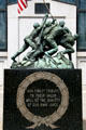 Iwo Jima memorial statue before Veterans' Memorial & City Hall. Cedar Rapids, IA.