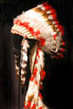 Feathered native headdress at Museum of Idaho.