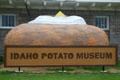 Giant baked potato sign of Idaho Potato Museum. Blackfoot, ID.