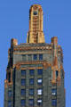 Crown detail of Carbide & Carbon Building. Chicago, IL