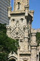 Turret detail of Old Water Tower. Chicago, IL
