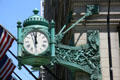 Clock on corner of Marshall Field & Co. Chicago, IL.