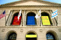 Facade of Art Institute of Chicago originally created for World's Columbian Exposition. Chicago, IL.