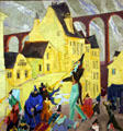 Carnival in Arcueil painting by Lyonel Feininger at Art Institute of Chicago. Chicago, IL.