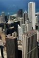 Aon, Prudential, Chase & other loop towers roughly along Randolph Street from Sears Tower. Chicago, IL.