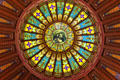Stained glass skylight of Illinois State Capitol dome. Springfield, IL.