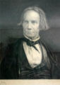 Engraving of Henry Clay hanging in Lincoln's Law Office. Springfield, IL.