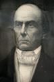 Engraving of Daniel Webster in Lincoln's Law Office. Springfield, IL.