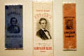 Lincoln campaign ribbons at Abraham Lincoln Presidential Museum. Springfield, IL
