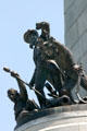 Civil War soldiers in battle atop Lincoln's Tomb. Springfield, IL.