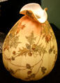 Oak leaf & acorn pattern glass vase by Mount Washington Glass Company at Illinois State Museum. Springfield, IL.