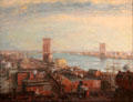 Brooklyn Bridge painting by Henry Ward Ranger at Art Institute of Chicago. Chicago, IL.
