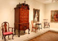 Gallery of early American furniture at Art Institute of Chicago. Chicago, IL.