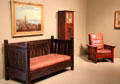 Gallery of furniture by Gustav Stickley at Art Institute of Chicago. Chicago, IL.