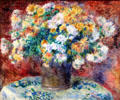 Chrysanthemums painting by Auguste Renoir at Art Institute of Chicago. Chicago, IL.