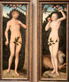 Adam & Eve paintings by Lucas Cranach the Elder at Art Institute of Chicago. Chicago, IL.