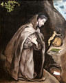 St. Francis Kneeling in Meditation painting by El Greco at Art Institute of Chicago. Chicago, IL.