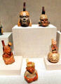 Moche ceramic portrait vessels from North Coast, Peru at Art Institute of Chicago. Chicago, IL.
