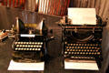 Oliver "bat ears" typewriter & Underwood #5 typewriter at Benjamin Harrison Presidential Site. Indianapolis, IN.