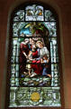 Christ with children stained-glass window by Von Gerichten Art Glass of Columbus in Old Cathedral. Vincennes, IN.