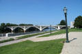 Lincoln Memorial Bridge across Wabash River & Indiana / Illinois boundary. Vincennes, IN