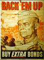 War bonds poster featuring General Eisenhower at Eisenhower Museum. Abilene, KS.