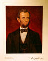Painting of Abraham Lincoln by Dwight D. Eisenhower after photo by Alexander Gardner at his Museum. Abilene, KS.
