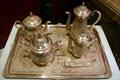Silver & gold coffee & tea service given by Shah of Iran at Eisenhower Museum. Abilene, KS.