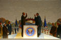 Mural of Eisenhower taking oath of office as President of United States at Eisenhower Museum. Abilene, KS.