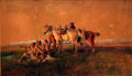 The Scouts painting by Charles M. Russell at Wichita Art Museum. Wichita, KS.