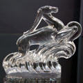 Lead glass Gazelle by Sidney Waugh & Frederic Carder of Steuben at Wichita Art Museum. Wichita, KS.