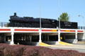 Douglas Avenue Railroad Viaduct with Santa Fe steam locomotive 3768. Wichita, KS.