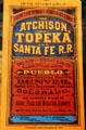 Atchison, Topeka & Santa Fe R.R. timetable at Great Plains Transportation Museum. Wichita, KS.