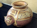 Mesoamerican pottery cat vase at Museum of World Treasures. Wichita, KS.
