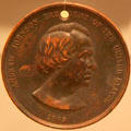 Andrew Johnson peace treaty medal at Sedgwick County Historical Museum. Wichita, KS.
