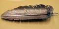 Silver feather pen holder at Sedgwick County Historical Museum. Wichita, KS.