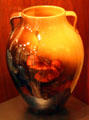 Rookwood Standard Glaze vase by Albert Robert Valentien at Sedgwick County Historical Museum. Wichita, KS.