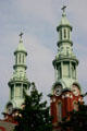 Mother of God Roman Catholic Church spires. Covington, KY.