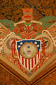 Shields of USA on ceiling of Memorial Hall of Louisiana State Capitol. Baton Rouge, LA