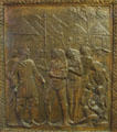 Iberville at the Natchez Village bronze door panel in Louisiana State Capitol. Baton Rouge, LA.